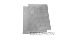 x2 Aluminum Silver Mesh Grille Sheet Grid Insert for Body Panels Vent - 8 3/4