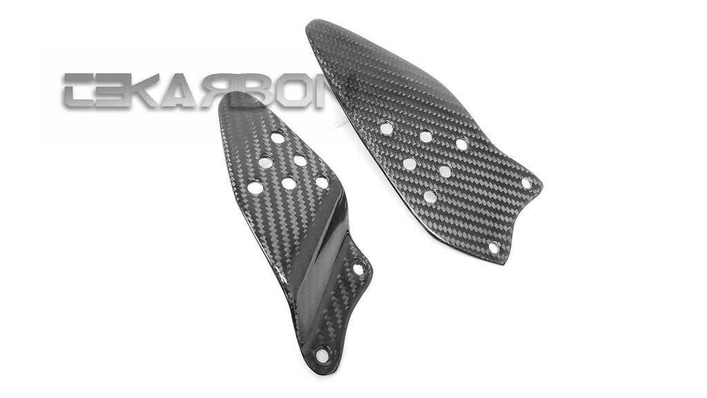 Tekarbon :: 2005 - 2006 Kawasaki ZX6R Carbon Fiber Heel Plates