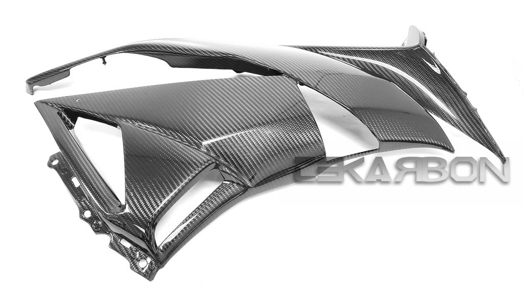 Tekarbon :: 2009 - 2012 Kawasaki ZX6R Carbon Fiber Large Side Fairings