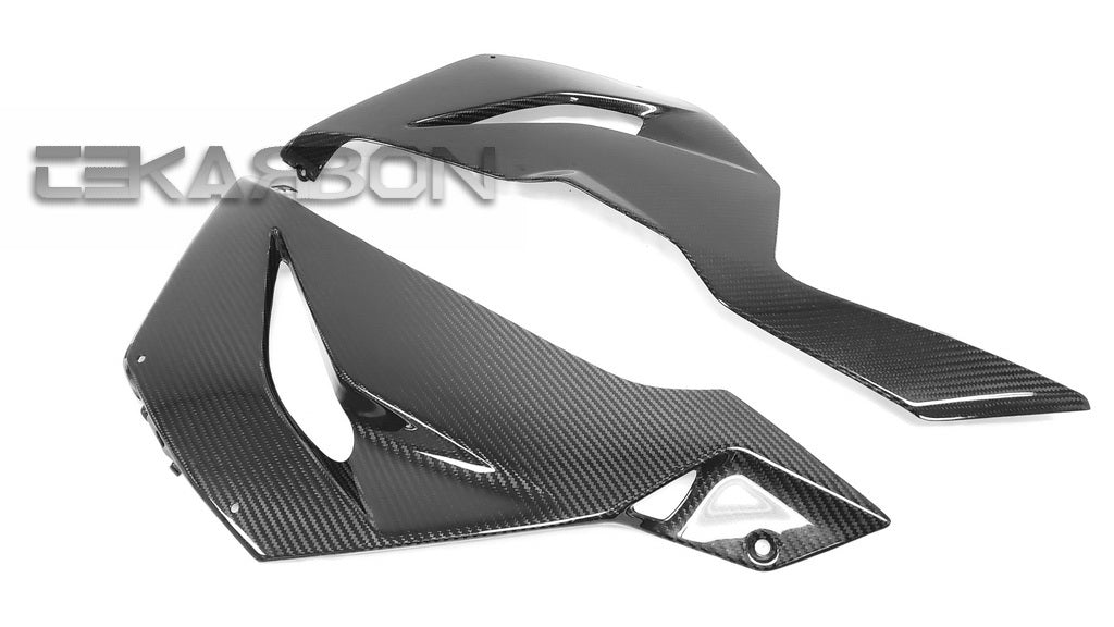 2013 - 2016 Kawasaki ZX6R Carbon Fiber Lower Side Fairings