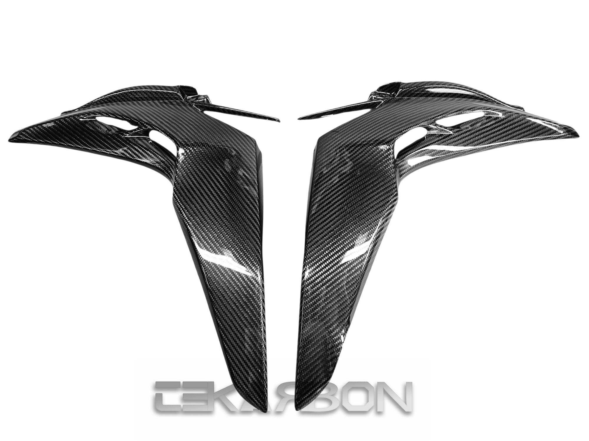 Tekarbon :: 2014 - 2016 Kawasaki Z1000 Carbon Fiber Front Side Fairings, image size:2000x1500