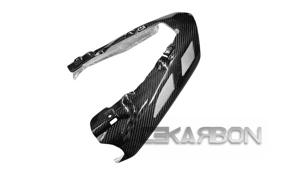 2007 - 2008 Kawasaki ZX6R Carbon Fiber Exhaust Cover Vented