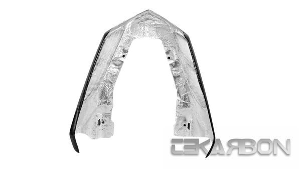 2007 - 2008 Kawasaki ZX6R Carbon Fiber Exhaust Cover Vented