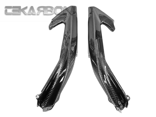 2006 - 2007 Yamaha YZF R6 Carbon Fiber Upper Side Fairings - Twill