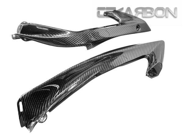 2006 - 2007 Yamaha YZF R6 Carbon Fiber Upper Side Fairings - Twill