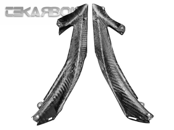 2006 - 2007 Yamaha YZF R6 Carbon Fiber Upper Side Fairings - Twill