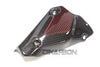 2007 - 2012 Ducati 1198 1098 848 Carbon Fiber Exhaust Cover - Red / Black