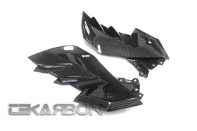 2013 - 2017 Kawasaki Ninja Z250 / 15-17 Z300 Carbon Fiber Side Fairing Panels