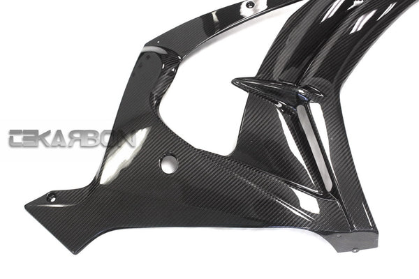 2011 - 2020 Kawasaki ZX10R Carbon Fiber Large Side Fairings w/ Front Side Panels